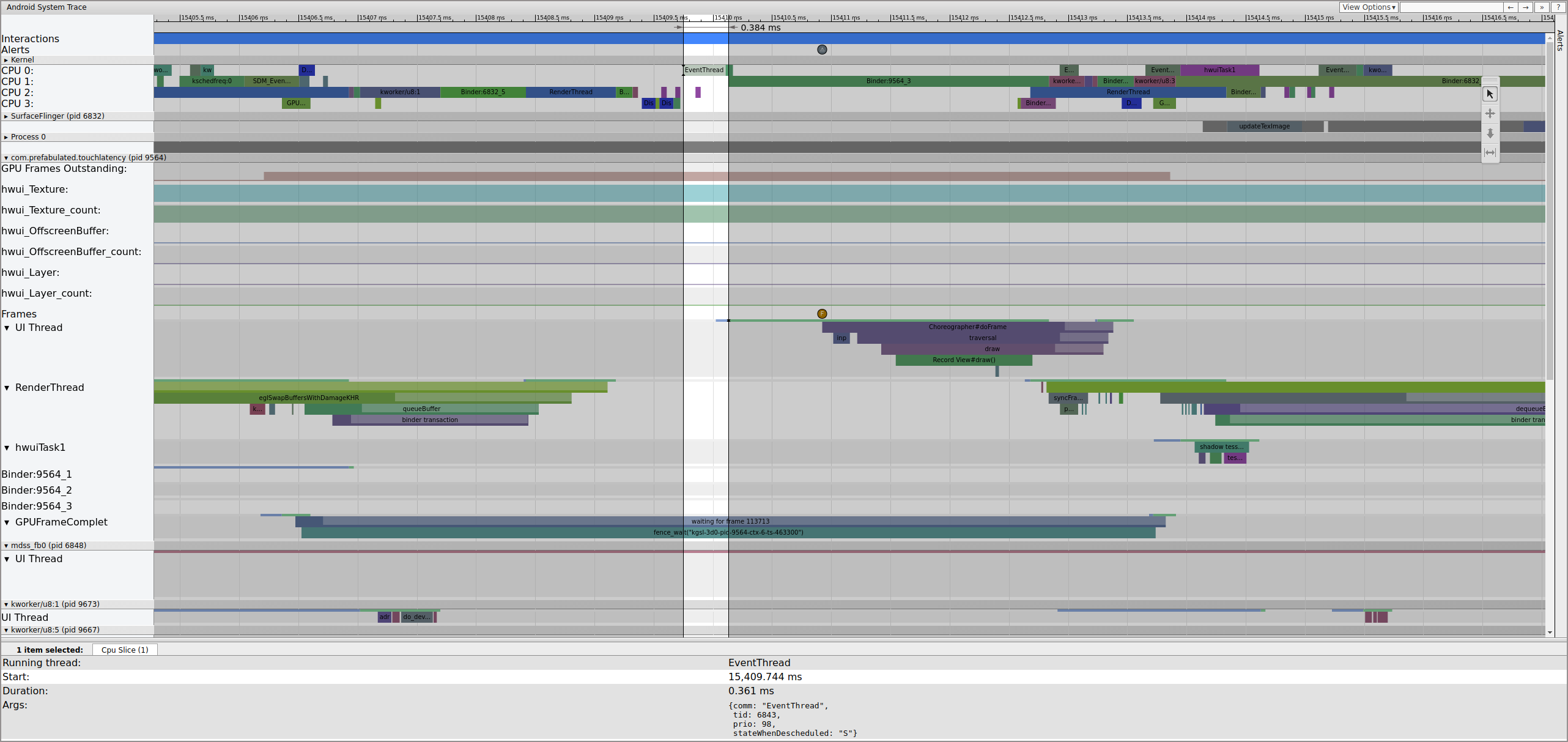 運行 EventThread 的普通 UI 管道