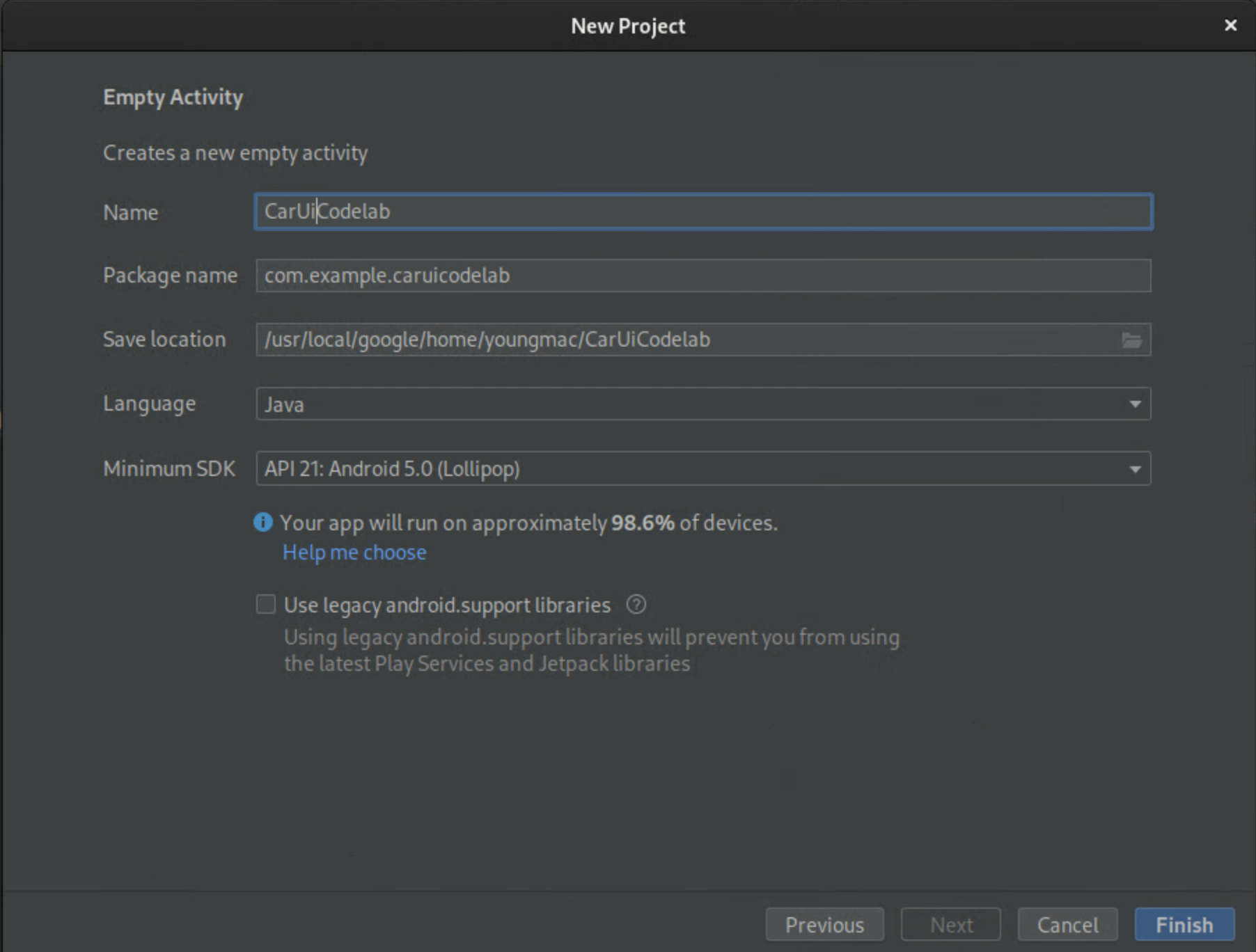  Đặt tên cho ứng dụng