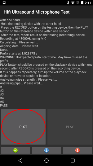 Langkah tambahan mikrofon 1, perangkat pengujian
