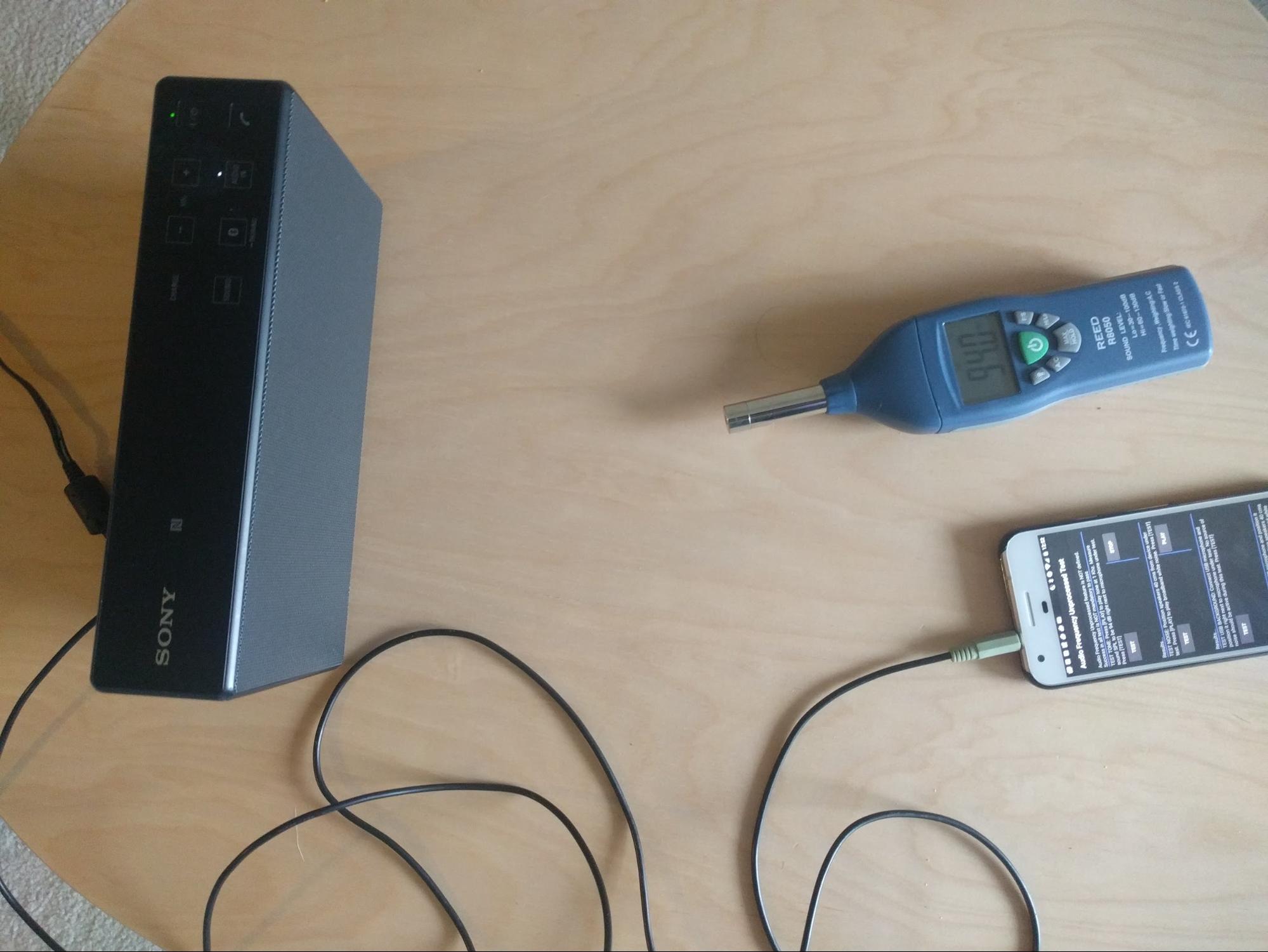 Configuração do tom de teste