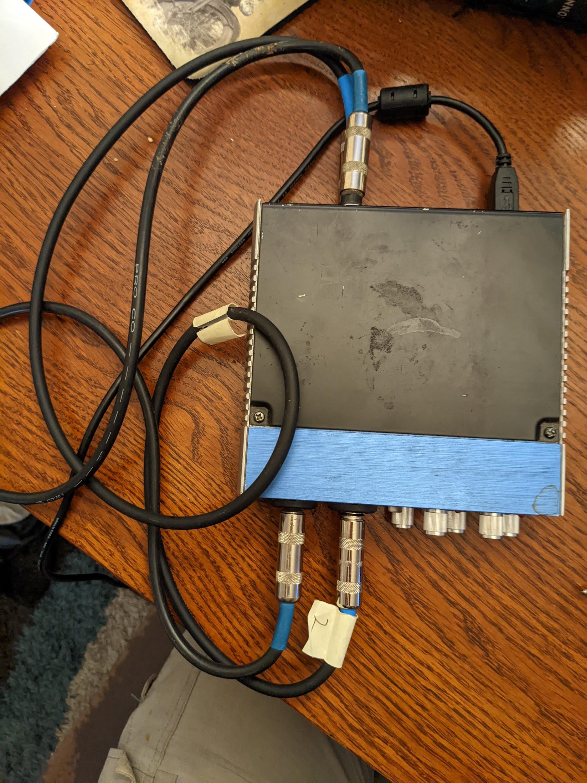 Interface audio USB, vue de dessus