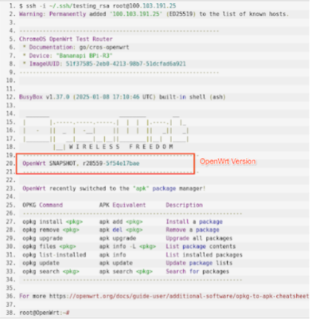 Use SSH para se conectar ao AP