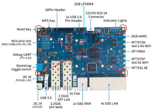 充電盒的邊角螺絲