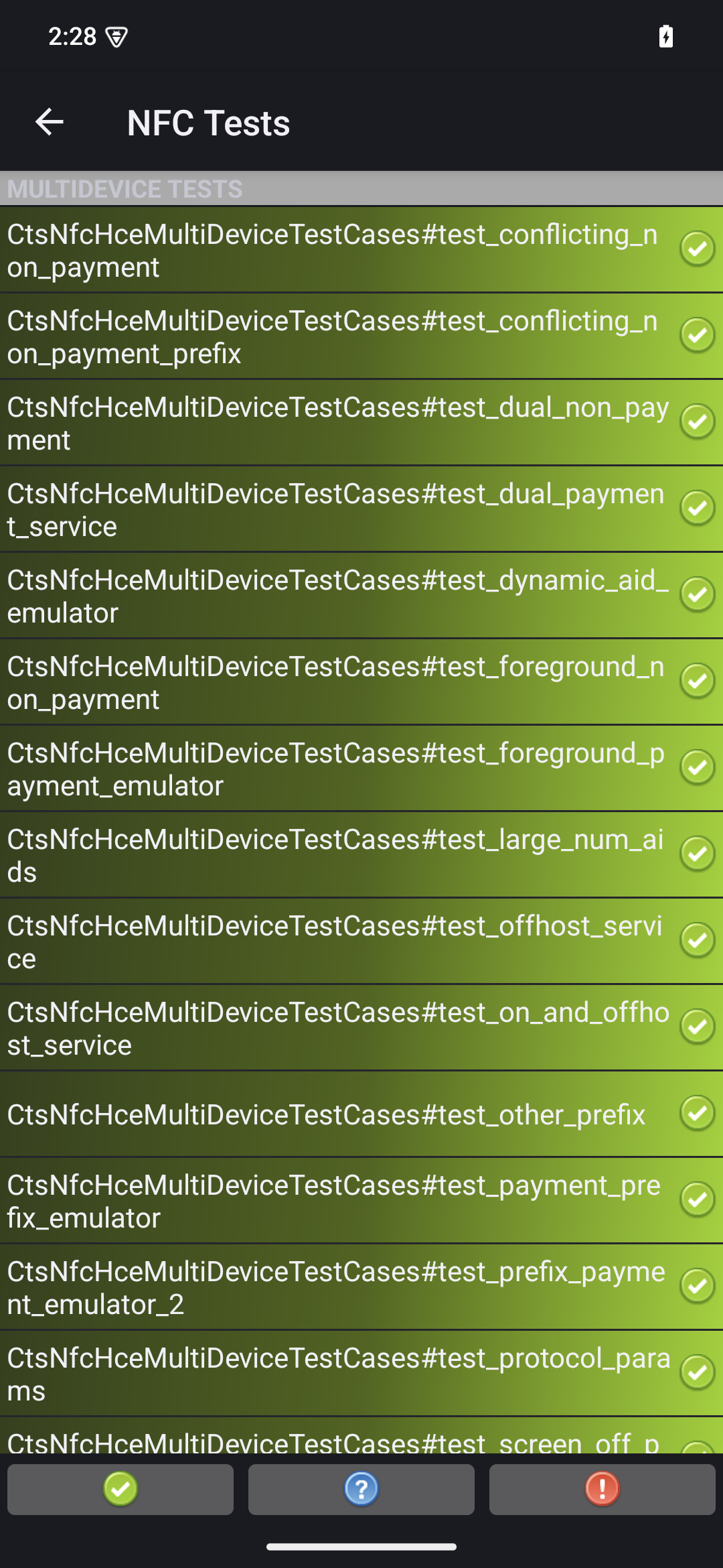 תוצאות הבדיקה של CTS-V