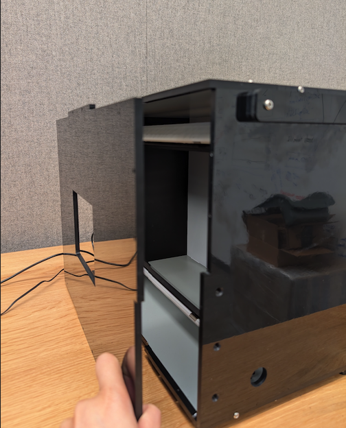 Modular phone plate removed