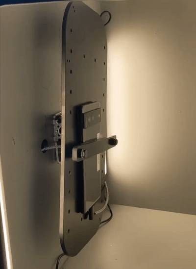 Mouvement du téléphone dans le banc d&#39;essai