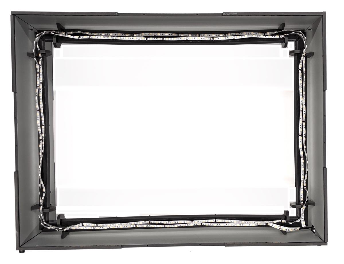 擋板周圍的 LED 燈熄滅