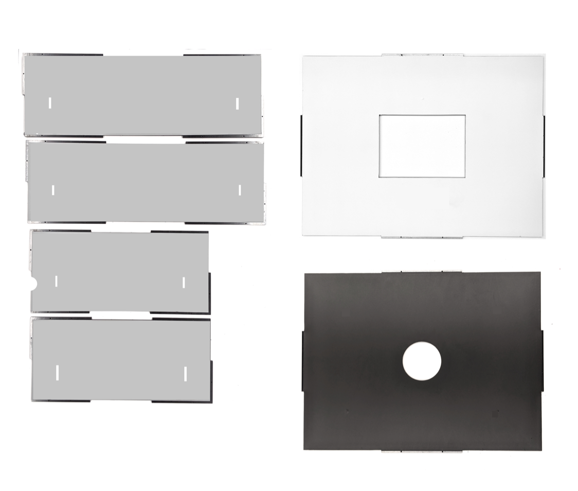 ABS-Teile mit Vinyl auf der glatten Seite
