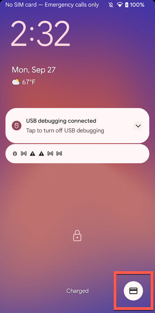 ฟีเจอร์เข้าถึงด่วนสำหรับ Wallet ในแถบการแจ้งเตือน 