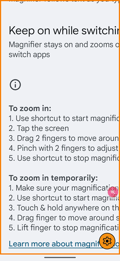 Animation en cas de modification du niveau de zoom