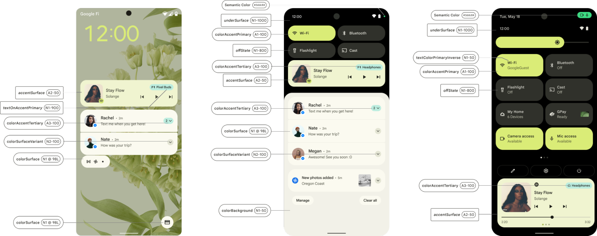 שימוש בצבעים ב-Material You