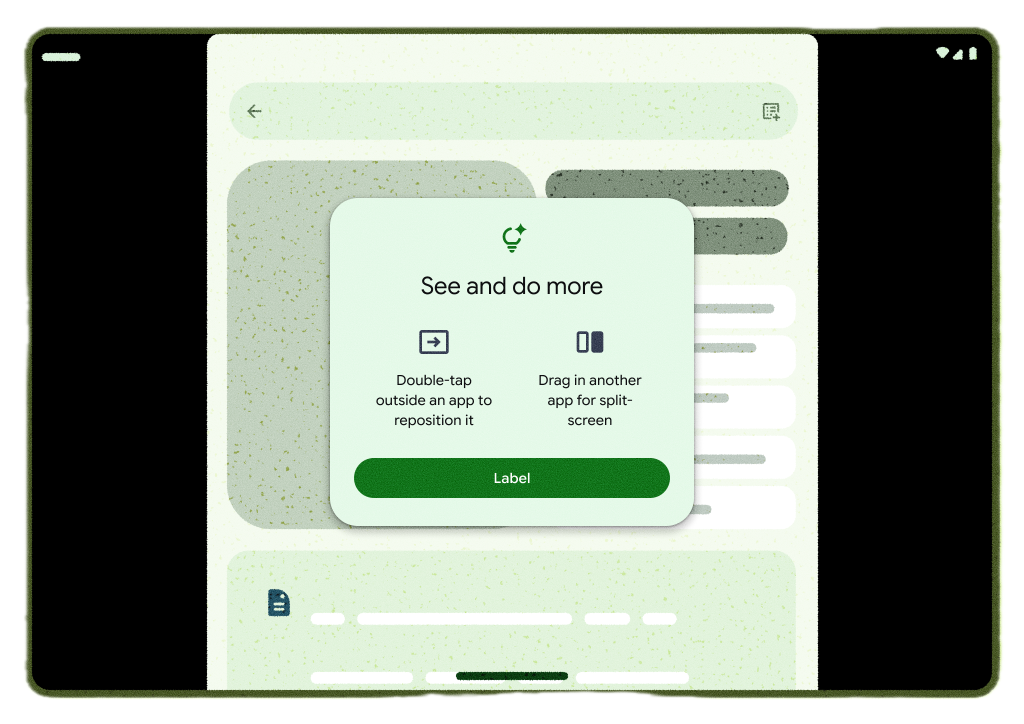 Letterbox education for fullscreen apps