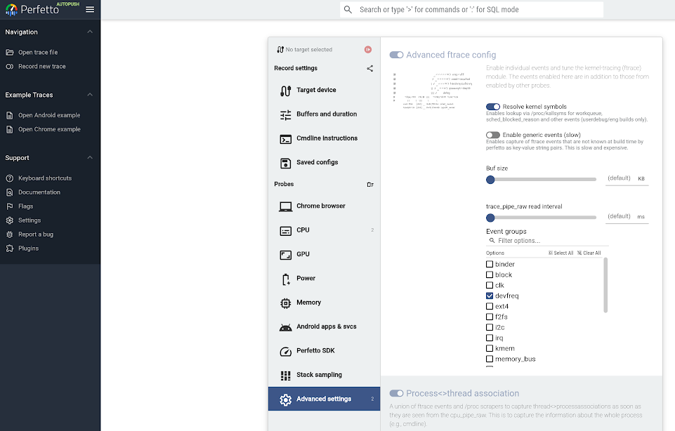 啟用裝置展示頻率