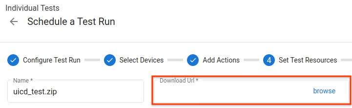 Sélectionner le fichier de test