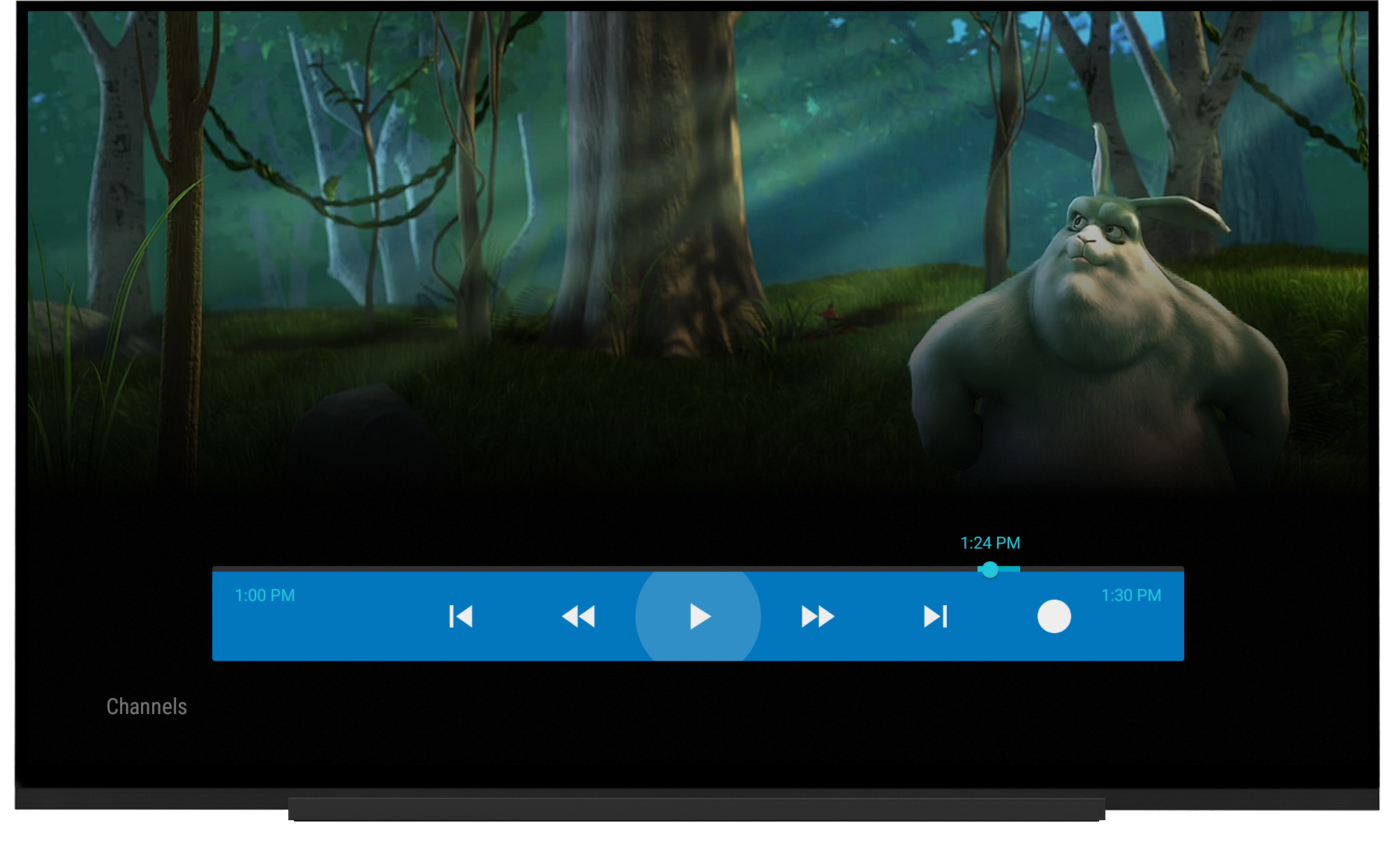 L&#39;interface utilisateur des commandes de lecture est activée après avoir appuyé sur le bouton central du pavé directionnel.
